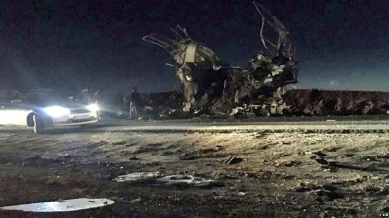 انفجار مرگبار اتوبوس پرسنل سپاه پاسداران چندین کشته و زخمی برجای گذاشت