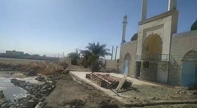 تخریب فنداسیون مصلای اهل‌سنت ایرانشهر